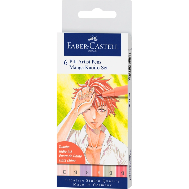 MARCADOR FABER-CASTELL PITT ARTISTPEN MANGA KAOIRO 6 COLORES - 1