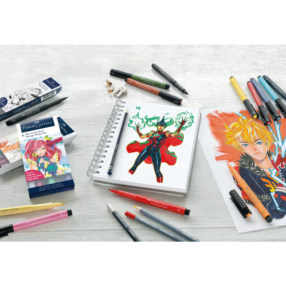 MARCADOR FABER-CASTELL PITT ARTISTPEN MANGA KAOIRO 6 COLORES - 4