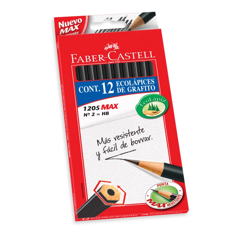 LAPIZ GRAFITO ECO 1205 FABER-CASTELL X12 UDS. - 1