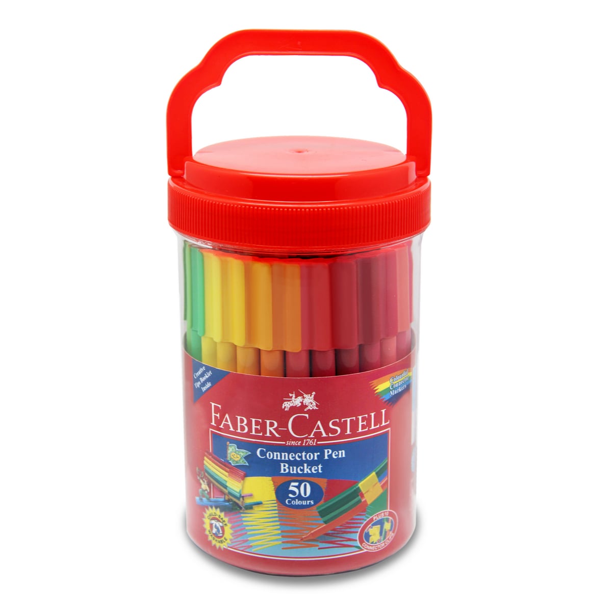 SET SUPER BALDE FABER-CASTELL MARCADOR CONNECTOR X50 COLORES - 1
