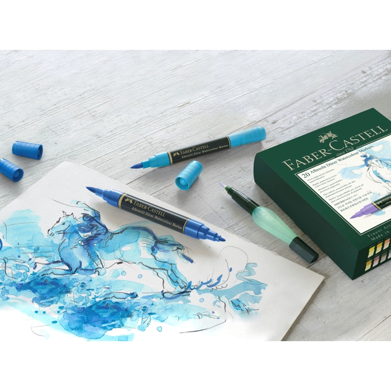 MARCADORES FABER-CASTELL ACUARELABLES A.DÜRER X20 COLORES - 4