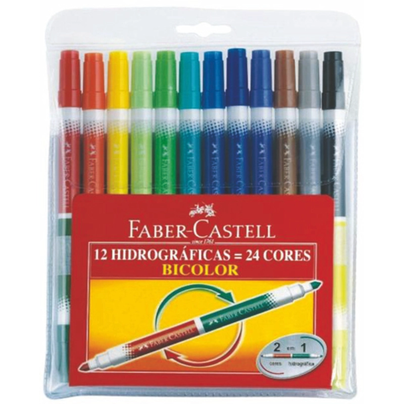 ESTUCHE WALLET BICOLOR FABER-CASTELL X24 COLORES - 1