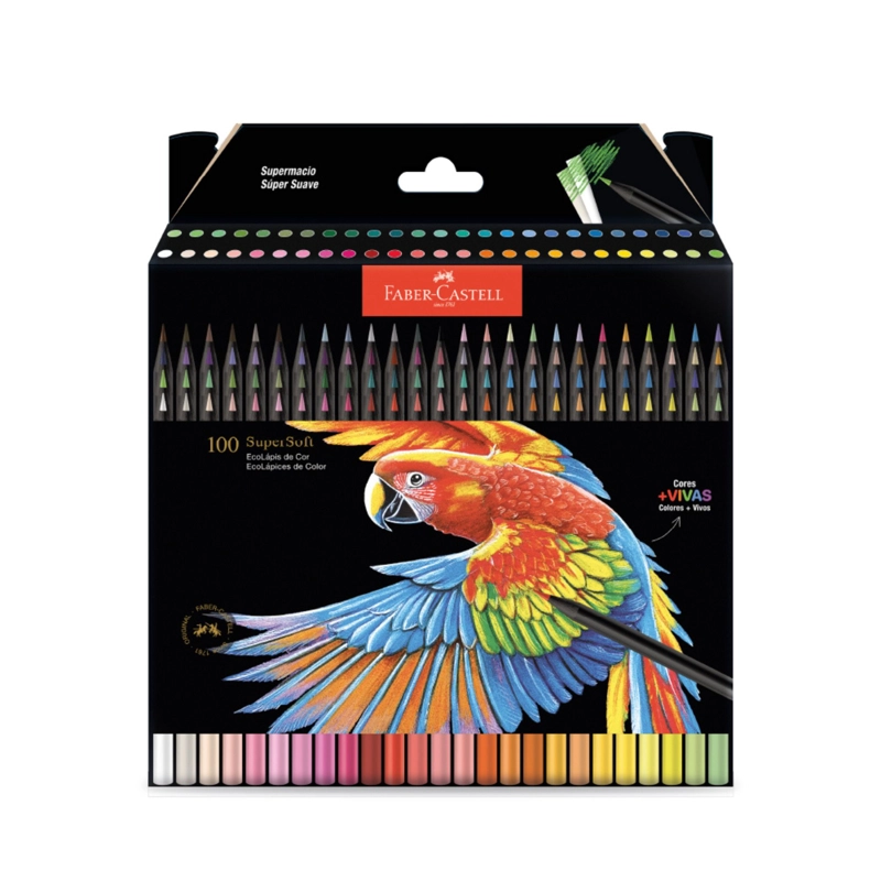 100 ECOLAPICES DE COLOR SUPERSOFT FABER-CASTELL - 1