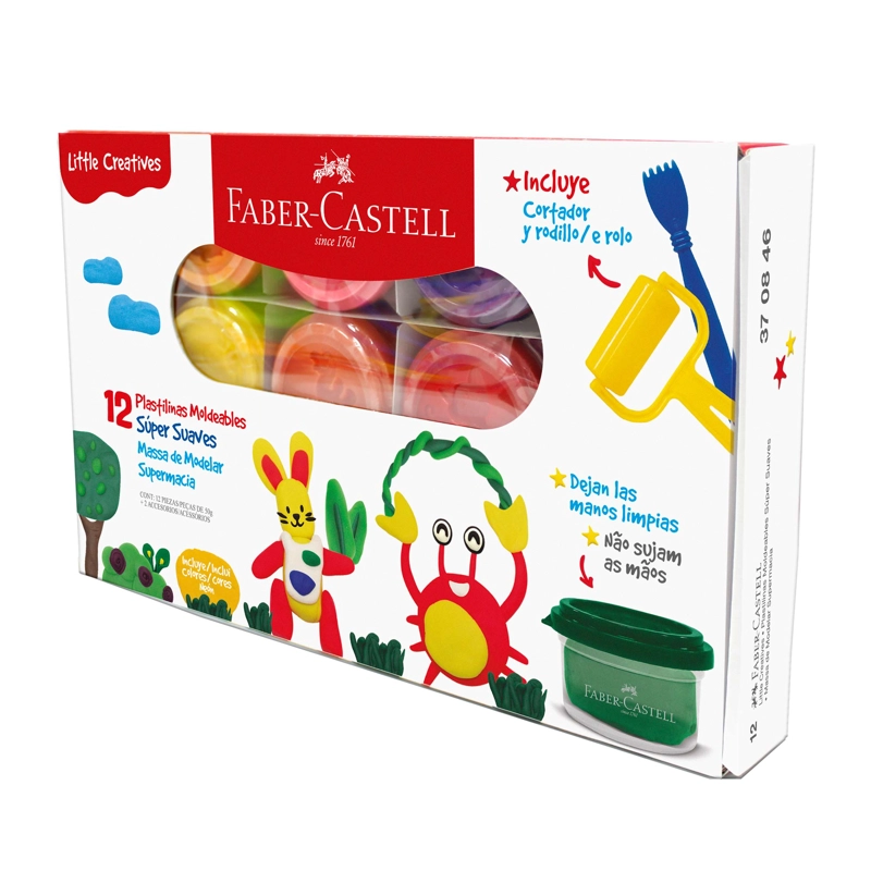 PLASTILINA FABER-CASTELL SUAVE LITTLE CREATIVES X12 COLORES - 2