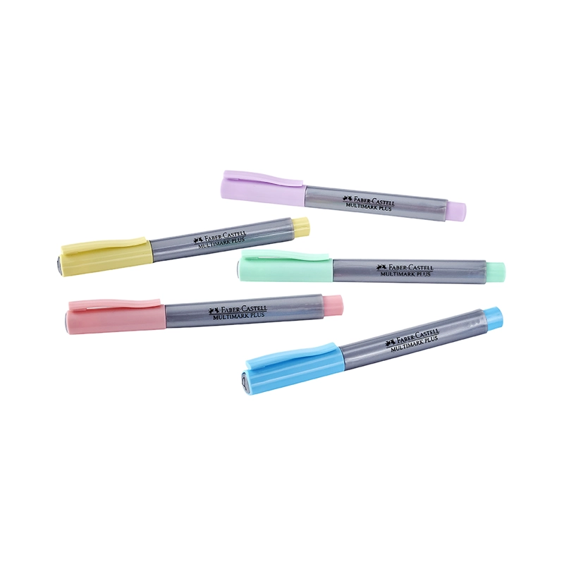 MARCADOR MULTIMARK PLUS FABER-CASTELL X5 COLORES PASTEL - 3