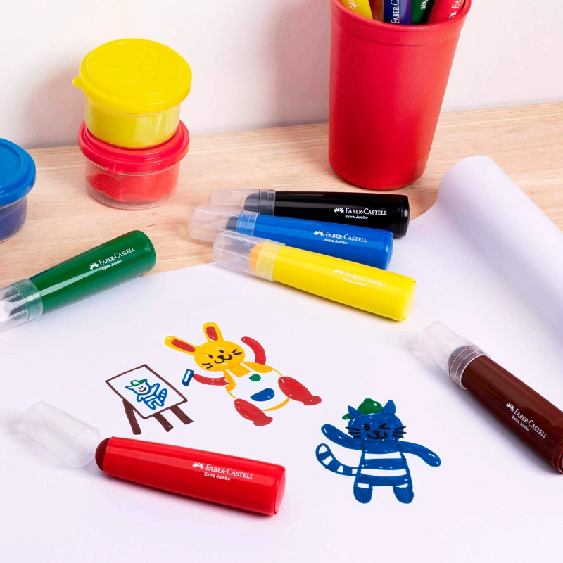 MARCADOR EXTRA JUMBO FABER-CASTELL LITTLE CREATIVES X6 COLOR - 5