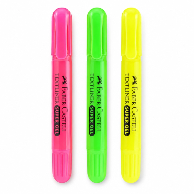 DESTACADORES SUPER GEL FABER-CASTELL X3 COLORES - 1