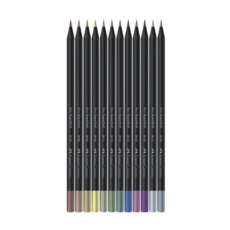 LAPICES DE COLOR SUPERSOFT FABER-CASTELL X12 METALICOS - 2