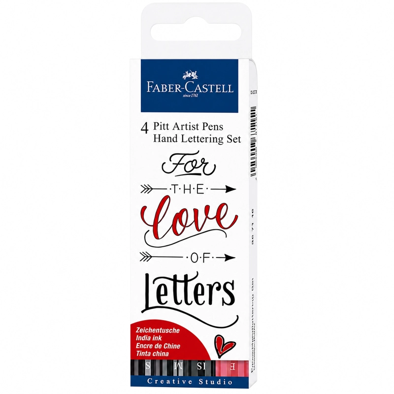 MARCADOR FABER-CASTELL LETTERING TONOS ROJOS X4 UDS - 1