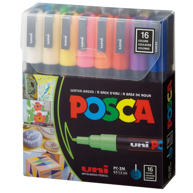 SET MARCADORES POSCA 3M 16 COLORES - 3