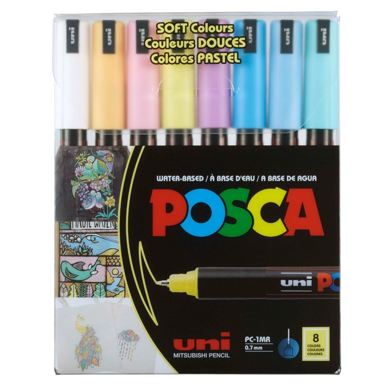 SET MARCADORES POSCA 1MR 8 COLORES PASTEL - 2