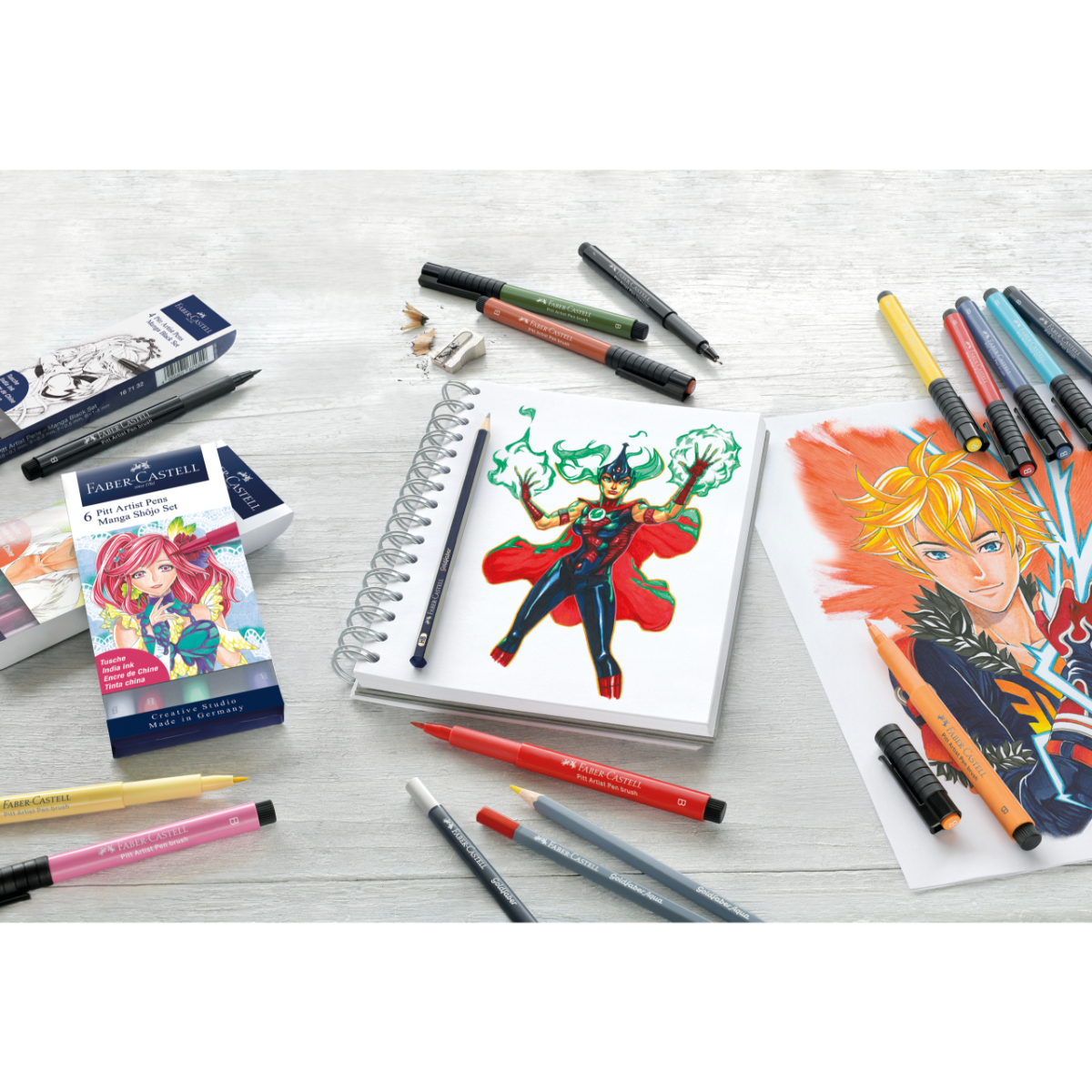 MARCADOR FABER-CASTELL PITT ARTIST PEN MANGA NEGRO X6 UDS - 4