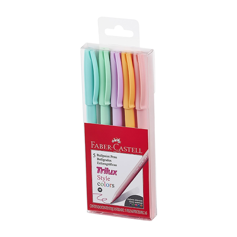 BOLIGRAFO TRILUX 032 M FABER-CASTELL X5 COLORES PASTEL - 2