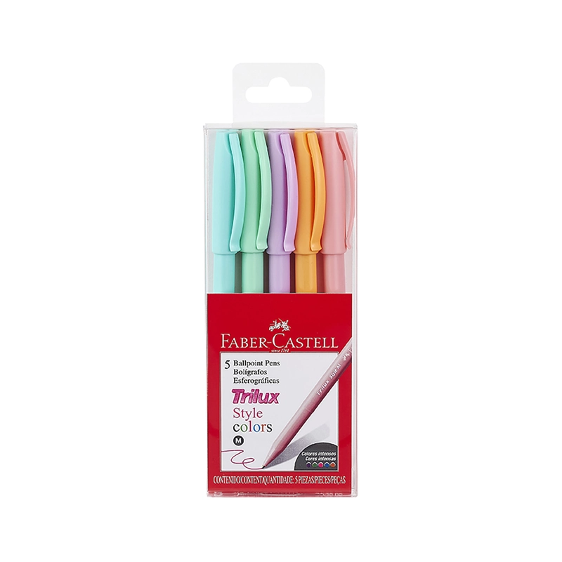 BOLIGRAFO TRILUX 032 M FABER-CASTELL X5 COLORES PASTEL - 3