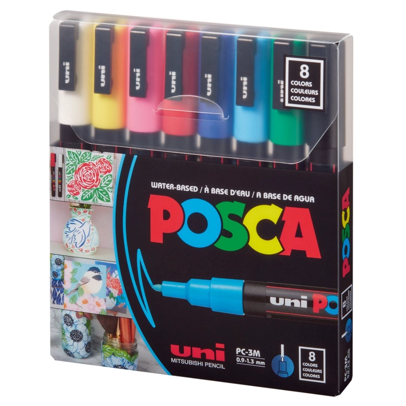 SET MARCADORES POSCA 3M 8 COLORES - 1