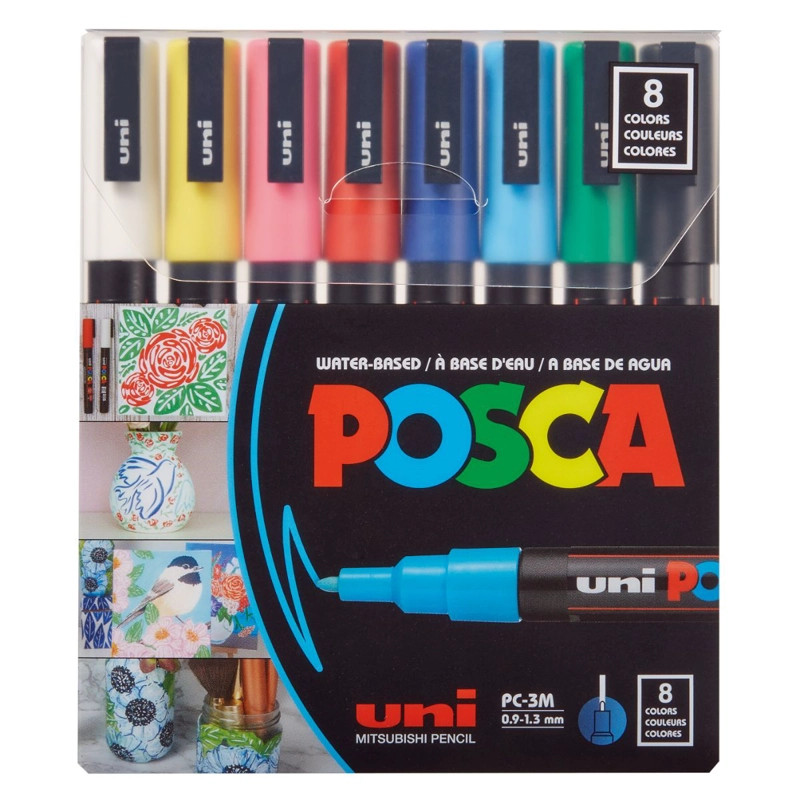 SET MARCADORES POSCA 3M 8 COLORES - 2