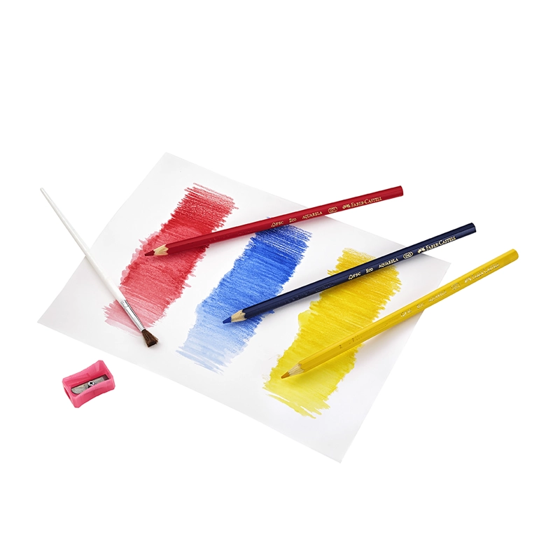 LAPICES ACUARELA FABER-CASTELL X12 + SACAPUNTA + PINCEL - 3