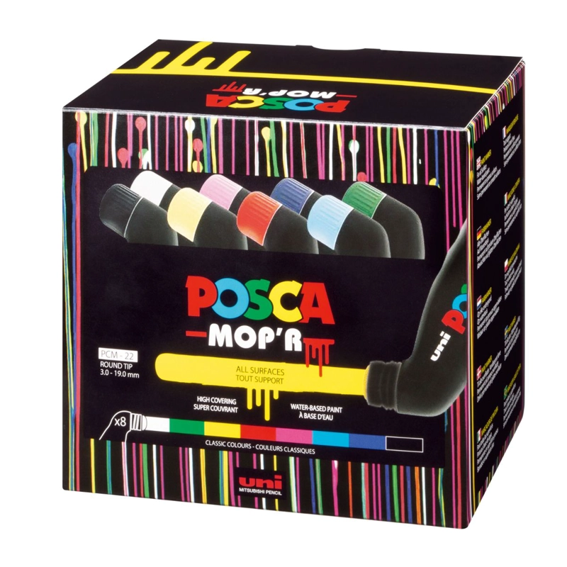 SET MARCADORES POSCA MOP'R PC-22 8 COLORES - 1