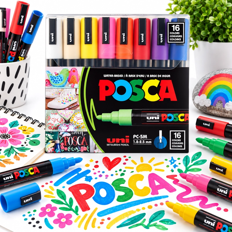 SET MARCADORES POSCA 5M 16 COLORES - 3