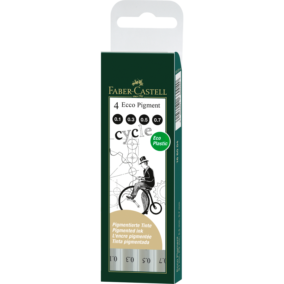 ROTULADOR CALIBRADO FABER-CASTELL ECCOPIGMENT NEGRO 4 PIEZAS - 3