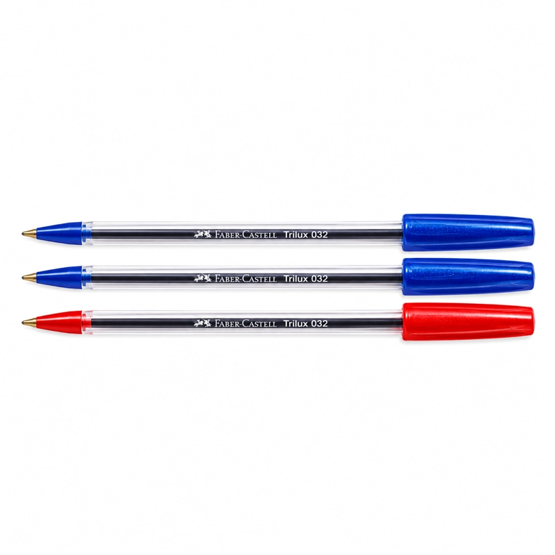 BOLIGRAFOS TRILUX  FABER-CASTELL PACK AZUL Y ROJO - 3