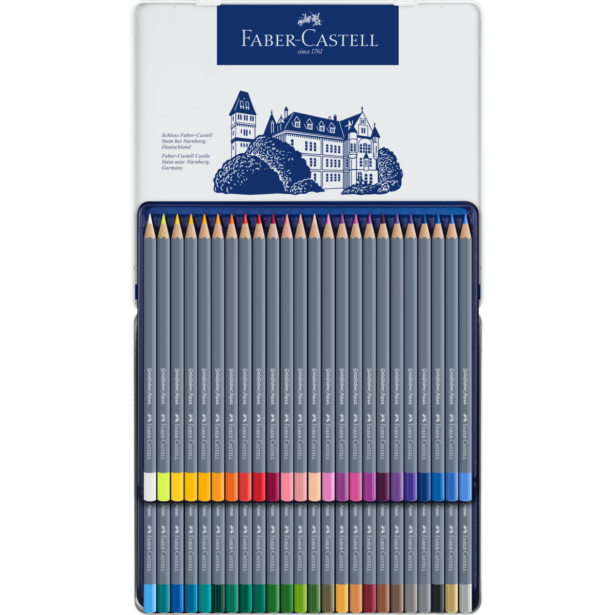 LÁPIZ ACUARELABLE FABER-CASTELL GOLDFABER LATA X48 COLORES - 2