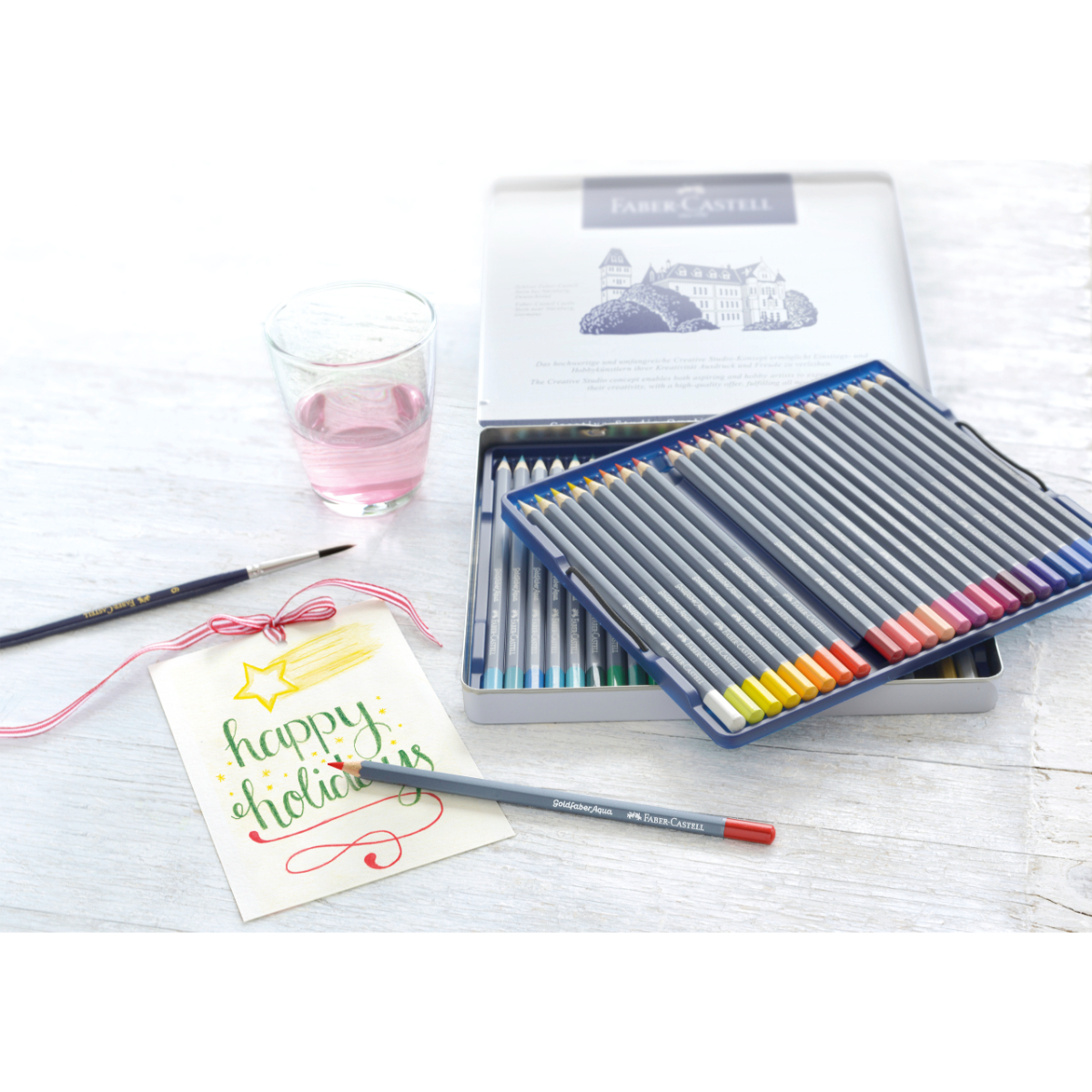 LÁPIZ ACUARELABLE FABER-CASTELL GOLDFABER LATA X48 COLORES - 4