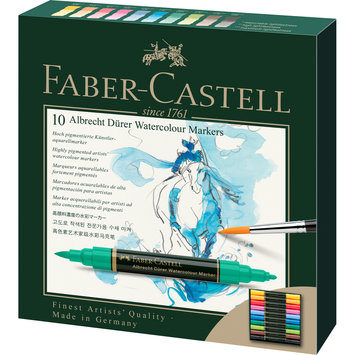 MARCADORES ACUARELABLES A.DÜRER FABER-CASTELL X10 COLORES - 2