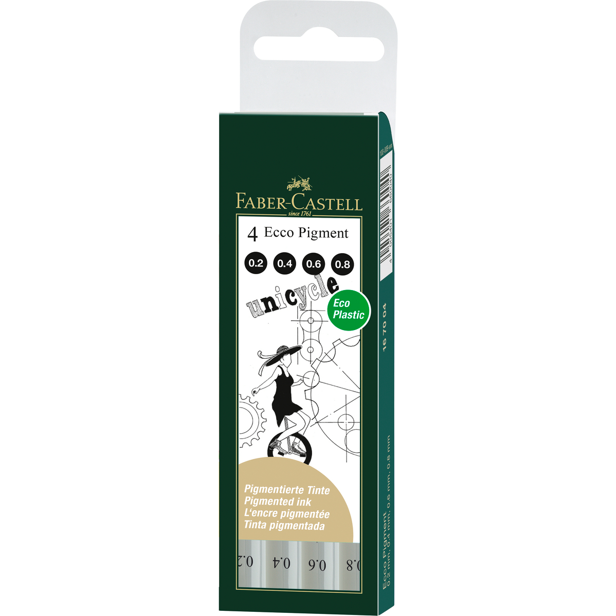 ROTULADOR CALIBRADO FABER-CASTELL ECCO PIGMENT NEGRO X4 PIEZAS - 3
