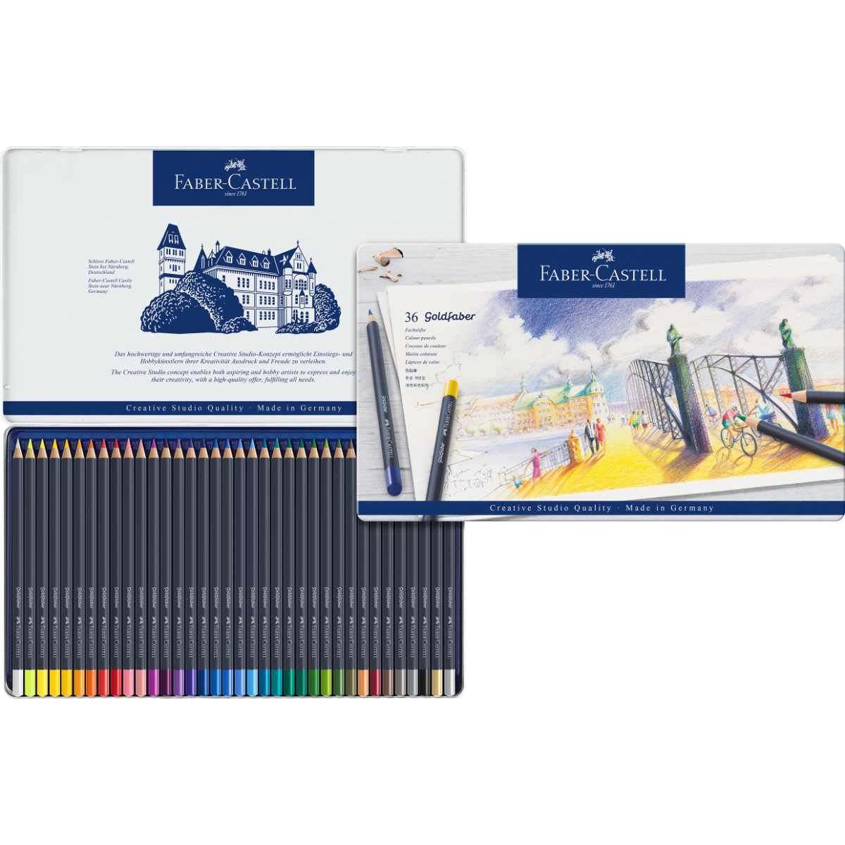 LÁPIZ DE COLOR FABER-CASTELL GOLDFABERLATA METAL X36 UNIDADES - 1