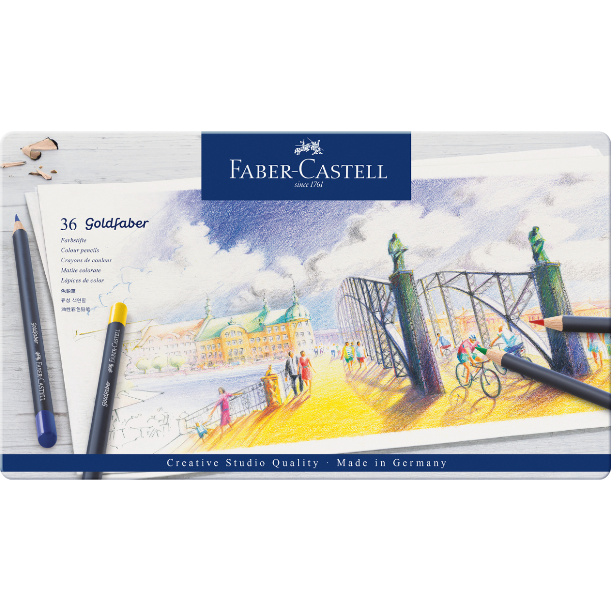 LÁPIZ DE COLOR FABER-CASTELL GOLDFABERLATA METAL X36 UNIDADES - 3