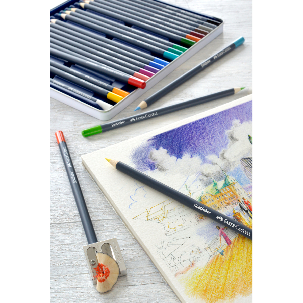 LÁPIZ DE COLOR FABER-CASTELL GOLDFABERLATA METAL X36 UNIDADES - 5
