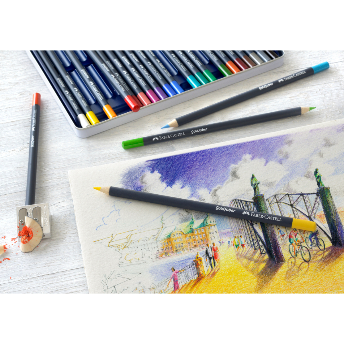 LÁPIZ DE COLOR FABER-CASTELL GOLDFABERLATA METAL X36 UNIDADES - 6