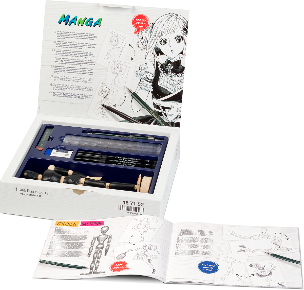 LÁPICES FABER-CASTELL TIRALÍNEAS MANGA STARTER 8 PIEZAS - 3