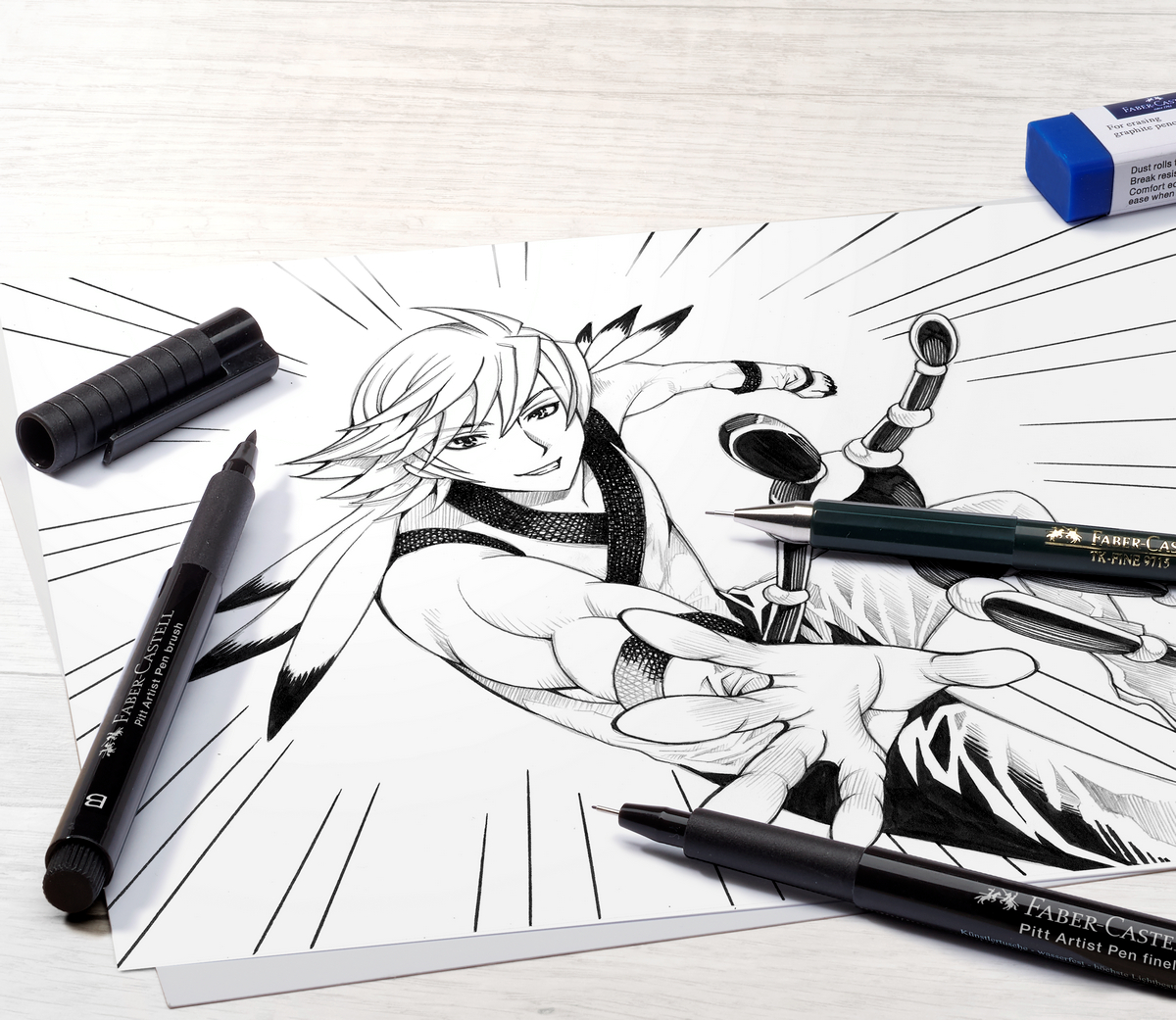 LÁPICES FABER-CASTELL TIRALÍNEAS MANGA STARTER 8 PIEZAS - 4