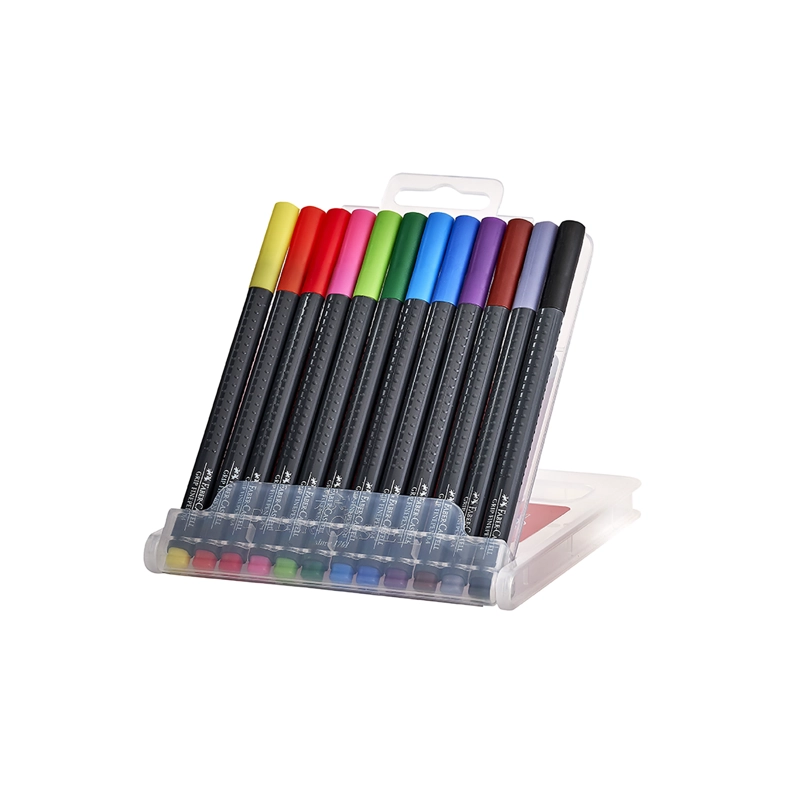 LÁPICES FABER-CASTELL TIRALÍNEAS GRIP FINEPEN X12 COLORES - 2