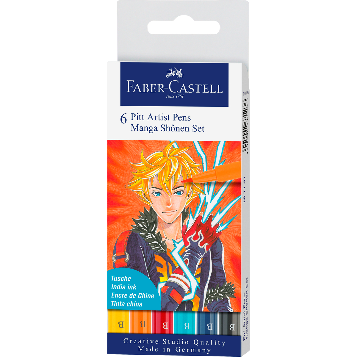 MARCADOR FABER-CASTELL PITT ARTIST PEN MANGA SHÔNEN X6 UDS - 1