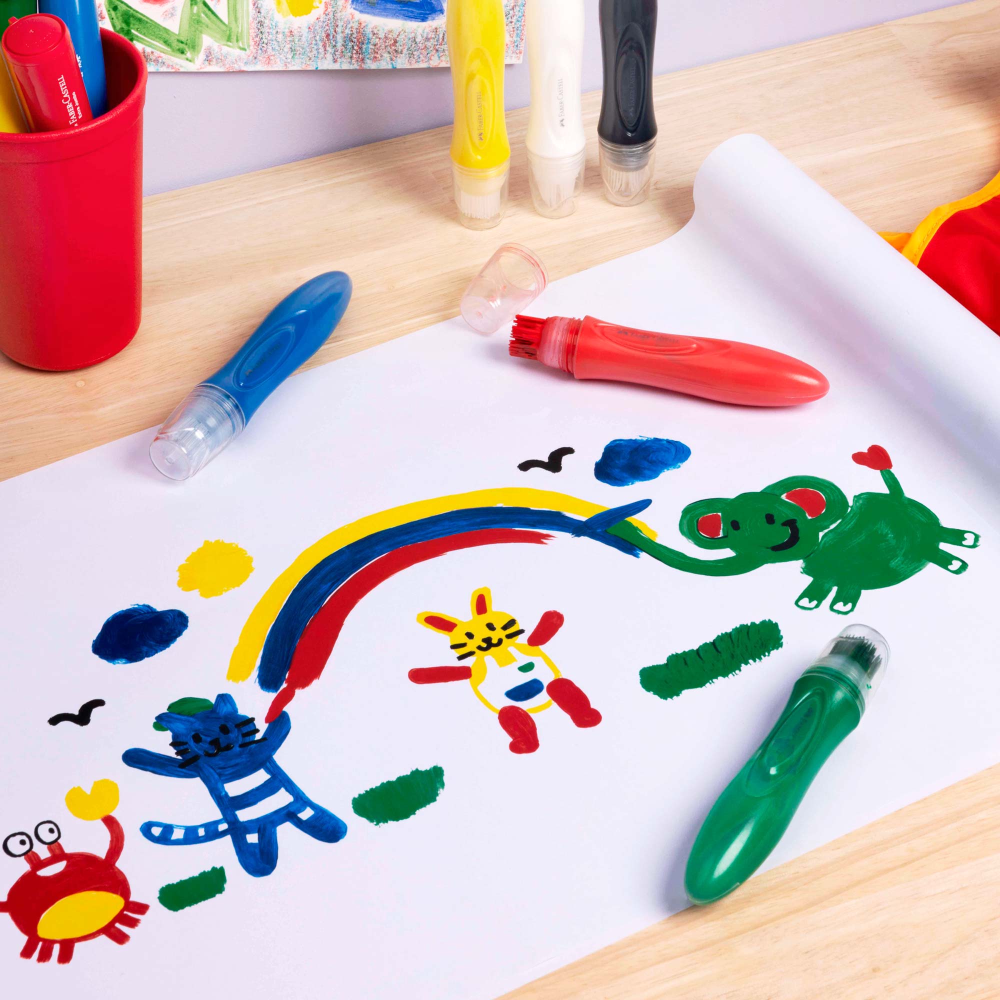 CHISGUETES TÉMPERA FABER-CASTELL LITTLE CREATIVES X6 COLORES - 5