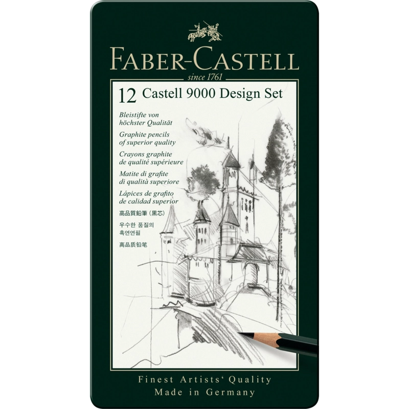 LÁPIZ GRAFITO FABER-CASTELL CASTELL 9000 DISEÑO X12 UDS - 1