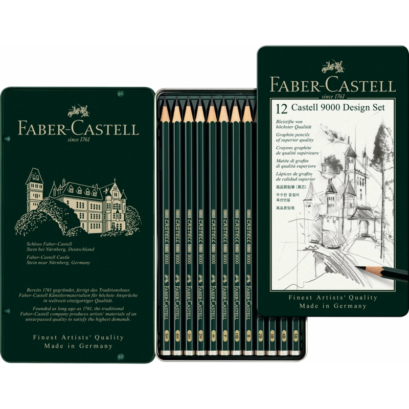 LÁPIZ GRAFITO FABER-CASTELL CASTELL 9000 DISEÑO X12 UDS - 2