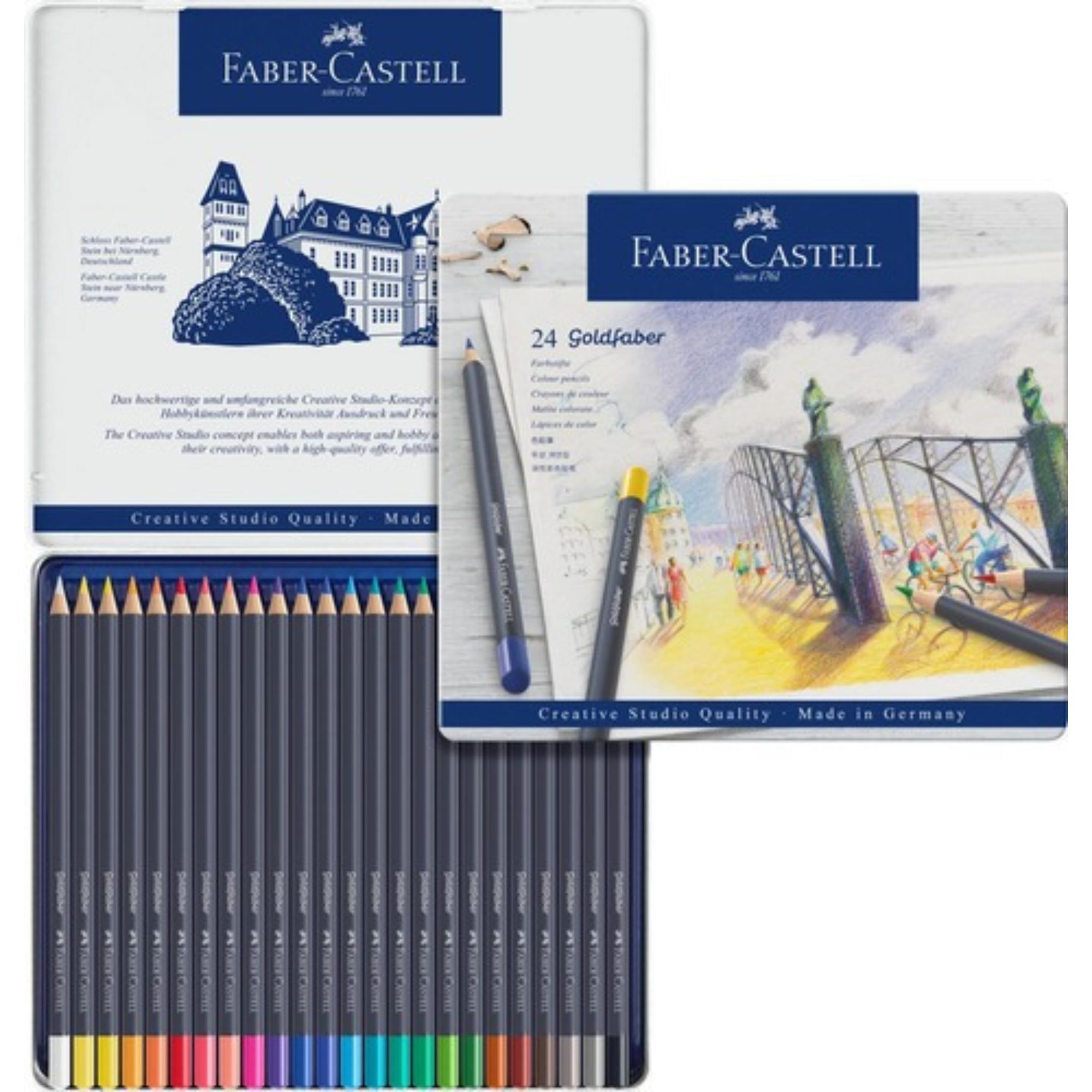 LÁPIZ FABER-CASTELL DE COLOR GOLDFABERLATA METAL X24 COLORES - 1