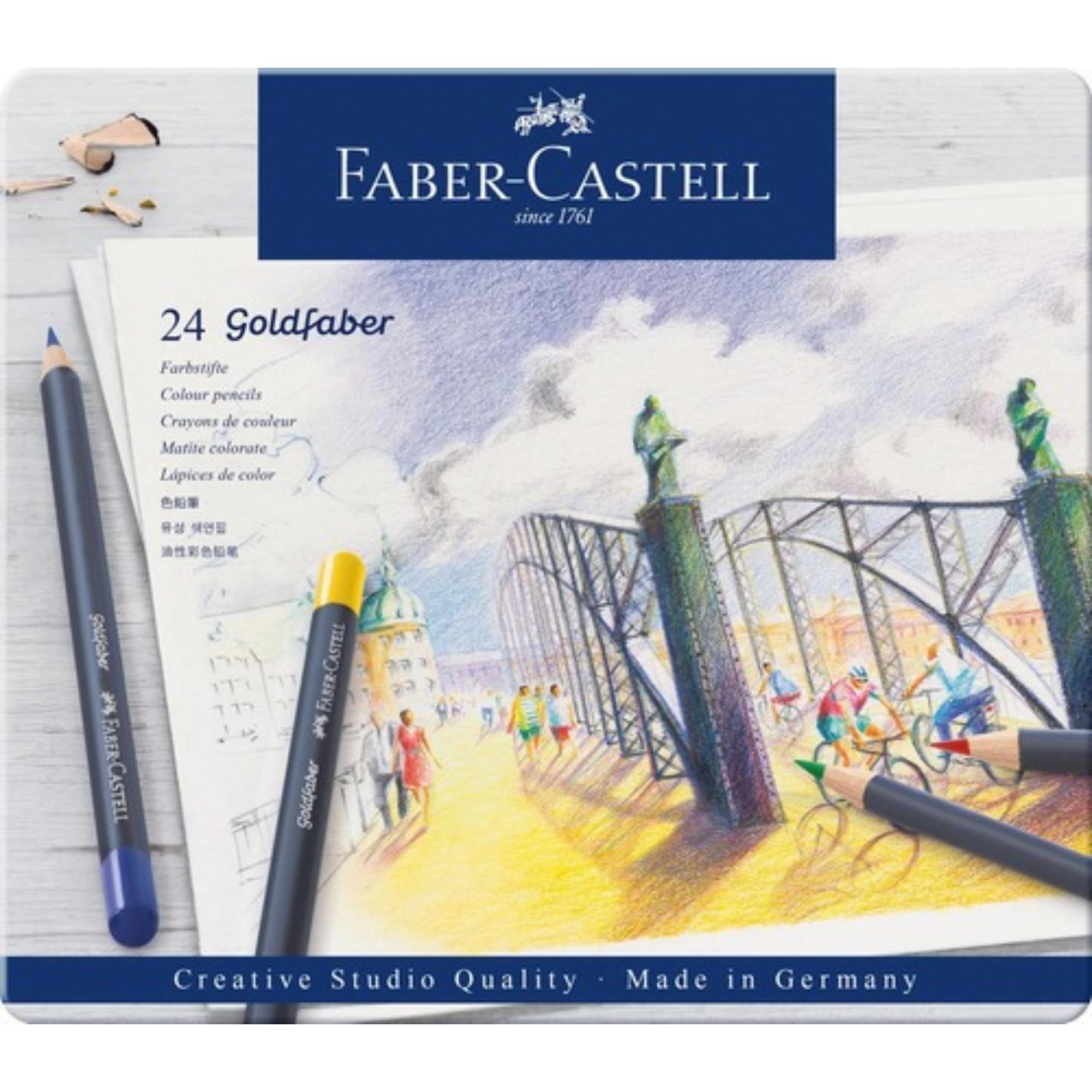 LÁPIZ FABER-CASTELL DE COLOR GOLDFABERLATA METAL X24 COLORES - 3