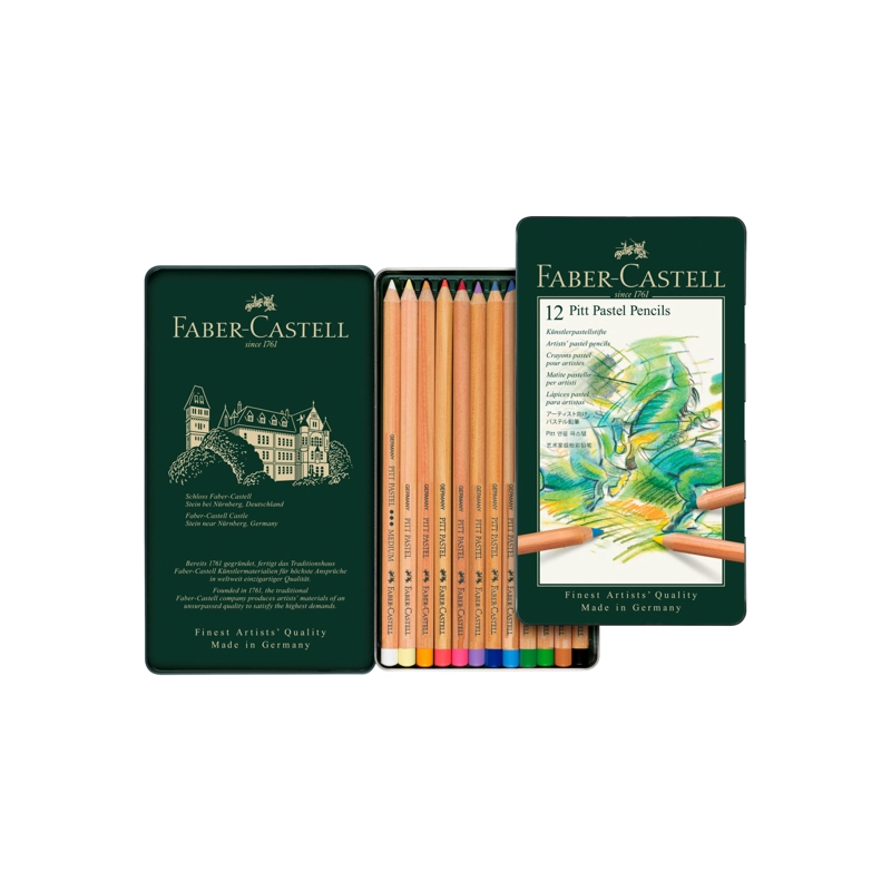 LÁPIZ FABER-CASTELL PITT PASTEL ESTUCHE X12 COLORES - 1
