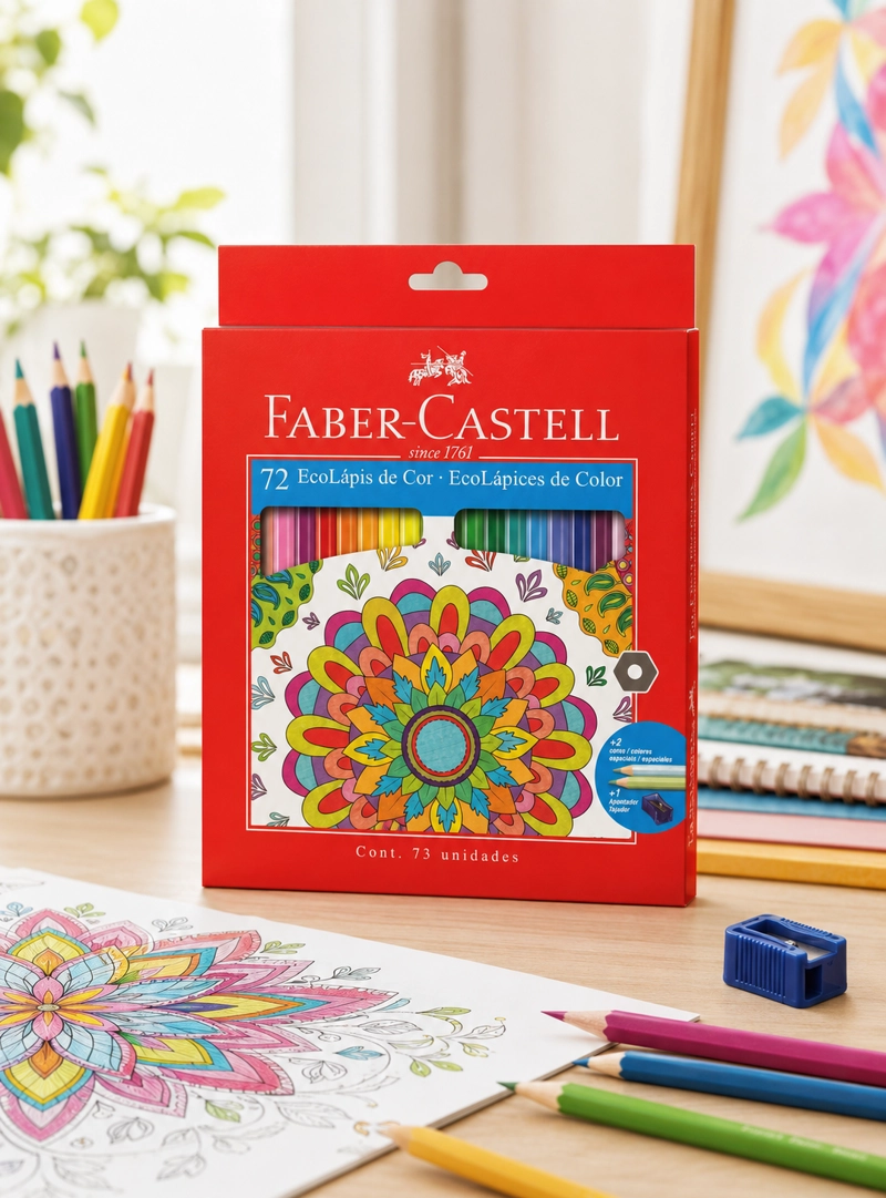 LAPICES DE COLOR FABER-CASTELL X72 COLORES + SACAPUNTAS - 2