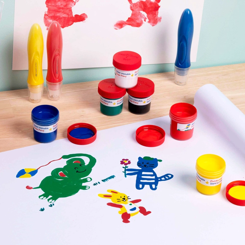 PINTURA DE DEDOS FABER-CASTELL LITTLE CREATIVES X6 COLORES - 5