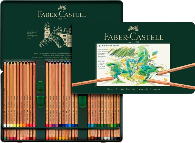 LAPIZ PITT PASTEL ESTUCHE FABER-CASTELL X60 COLORES - 1