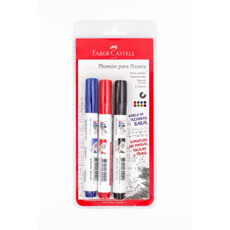 MARCADORES PARA PIZARRA WINNER 152 FABER-CASTELL X3 COLORES - 1