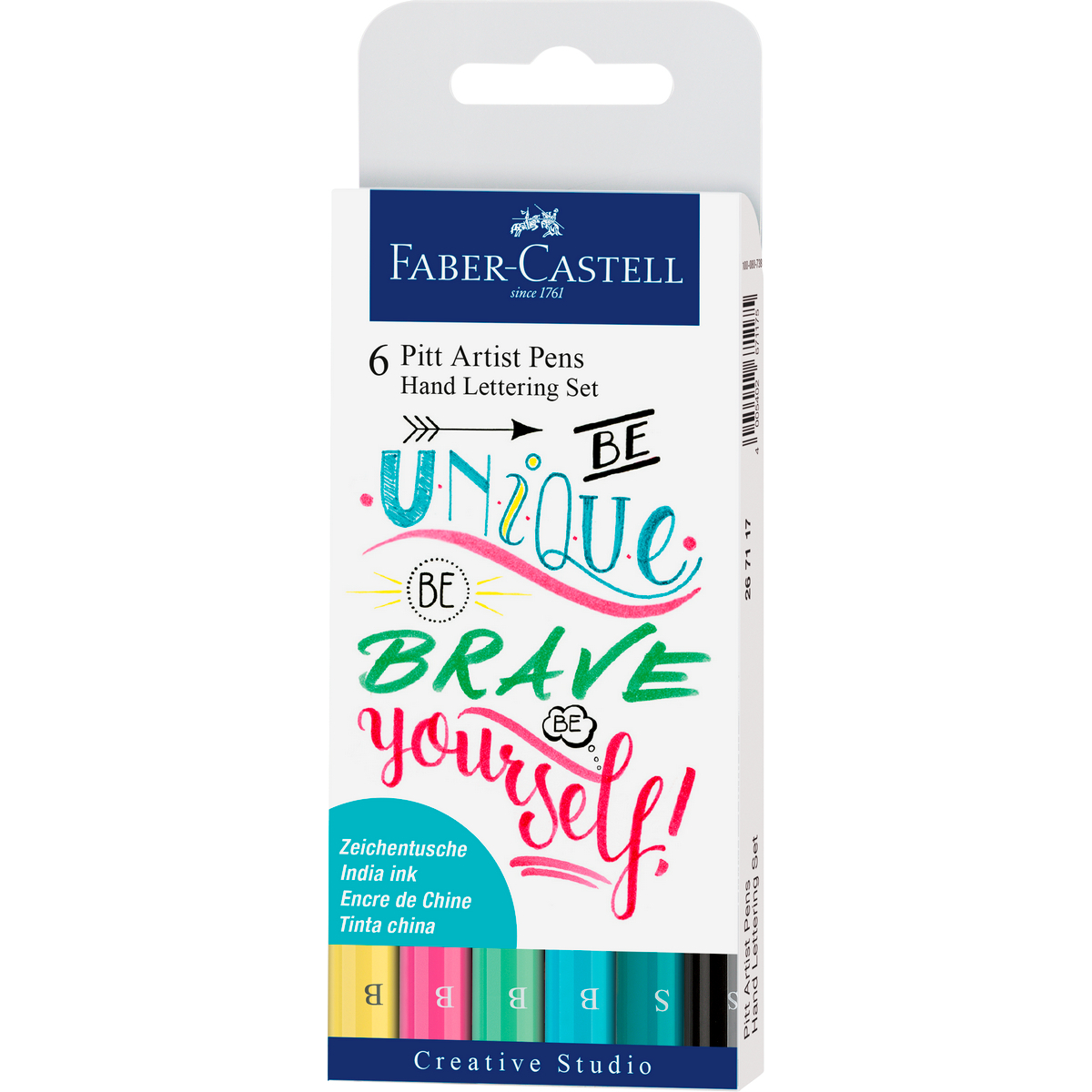 MARCADOR FABER-CASTELL LETTERING TONOS PASTELES X6 UDS - 1