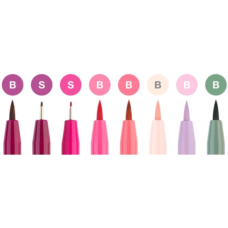MARCADOR LETTERING TONOS ROSAS FABER-CASTELL X8 UDS. - 3