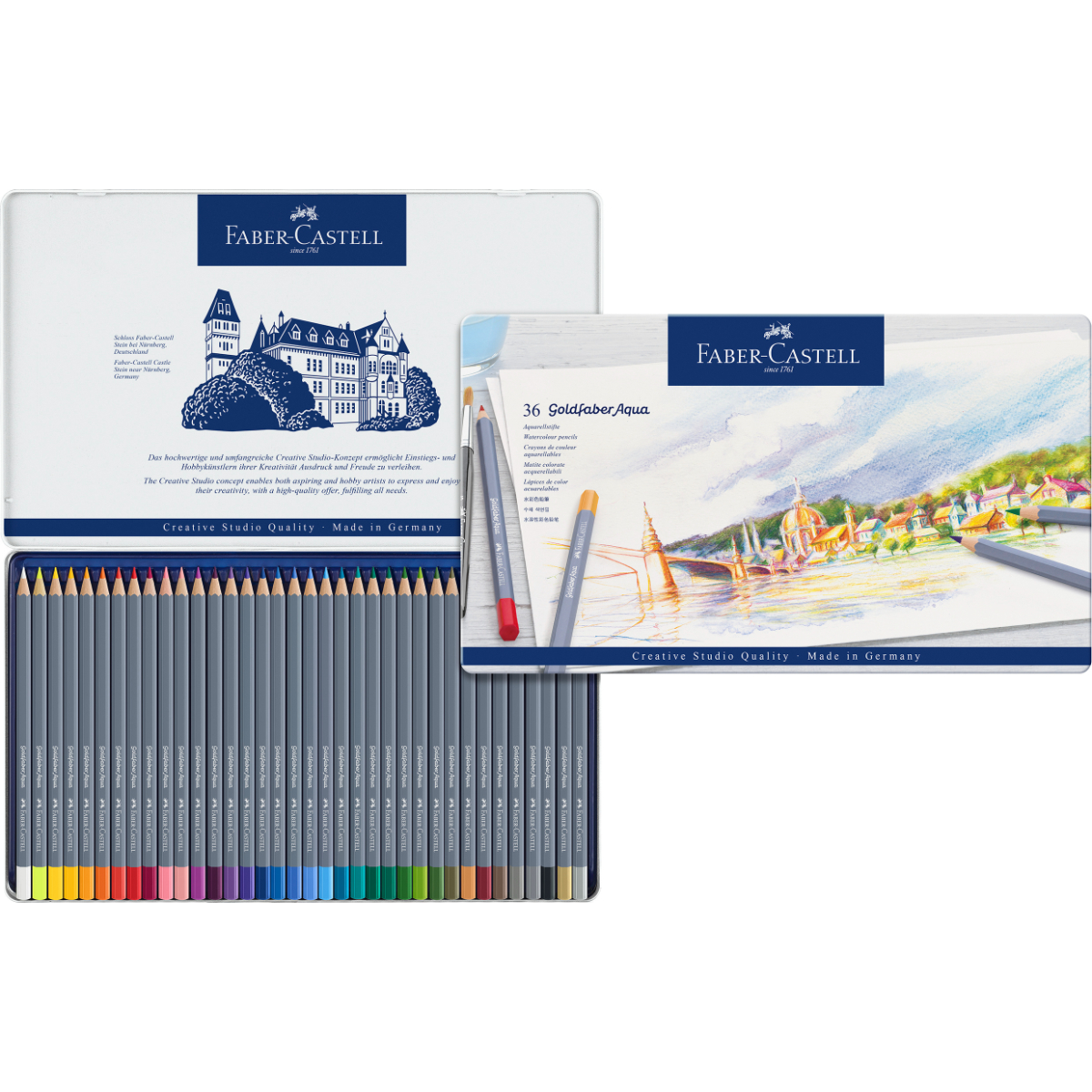 LÁPIZ ACUARELABLE FABER-CASTELL GOLDFABER LATA X36 COLORES - 1